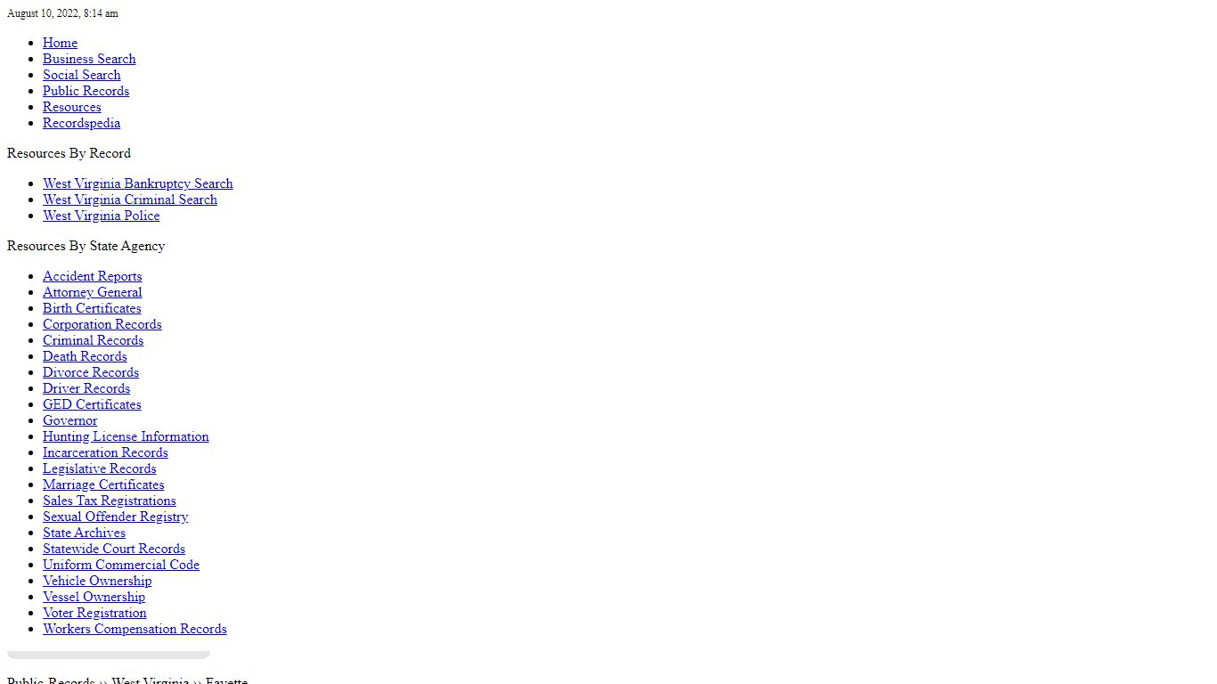 Fayette County, West Virginia Public Records